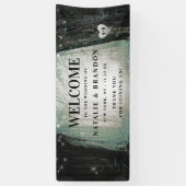 Evermore | Begrüßung der bezauberten Waldmooshochz Banner (Vertikal)