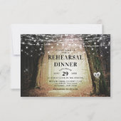 Evermore Bezaubernd Forest Wedding Probe Dinner Einladung (Vorderseite)