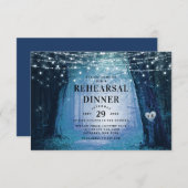 Evermore Bezaubernd Forest Wedding Probe Dinner Einladung (Vorne/Hinten)