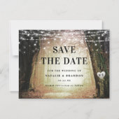 Evermore | Bezauberndes Waldgelb Save the Date Magneteinladung (Vorderseite)