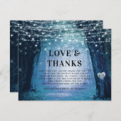 Evermore | Bezauberte Liebe des Heidelwaldes und D Dankeskarte (Vorne/Hinten)