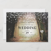 Evermore | Bezauberter Fairy Forest | Amber Weddin Einladung (Vorderseite)