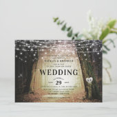 Evermore | Bezauberter Fairy Forest | Amber Weddin Einladung (Stehend Vorderseite)