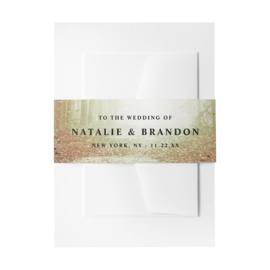 Evermore | Bezauberter Fairy Forest | Amber Weddin Einladungsbanderole (Vorderseite Beispiel)