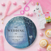 Evermore | Bezauberter Fairy Forest | Blue Wedding Pappteller (Party)