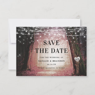 Evermore Bezauberter Fairy Forest Rosa Hochzei Save The Date