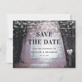 Evermore | Bezauberter Waldmauve Save the Date Magneteinladung (Vorderseite)