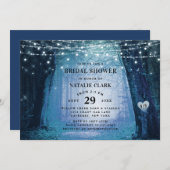 Evermore | Bezaubertes Forest Blue Brautparty Einladung (Vorne/Hinten)