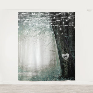 Evermore   Hintergrund des verzauberten Waldhochze Wandteppich
