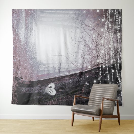 Evermore | Hintergrund des verzauberten Waldhochze Wandteppich (Beispiel (Horizontal))