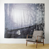 Evermore | Hintergrund des verzauberten Waldhochze Wandteppich (Beispiel (Horizontal))