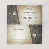 Evermore | Verzauberter Wald | Amber-Tischnummer Platzkarte (Außenseite Aufgefaltet)