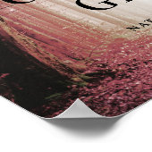 Evermore | Verzauberter Wald | Rosa Karten und Ges Poster (Ecke)