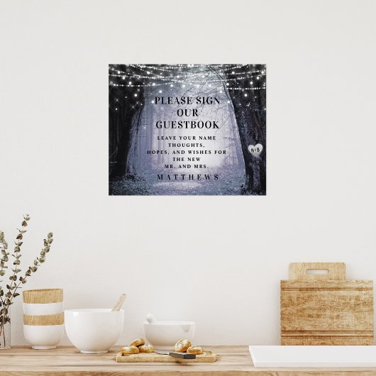 Evermore | Verzauberter Wald | Unterschreiben Sie Poster (Küche)