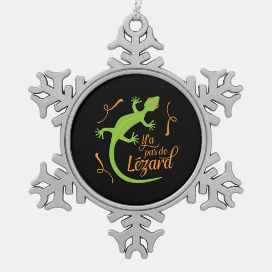 Everthings coole französischer Lehrer-lustige Schneeflocken Zinn-Ornament (Vorderseite)