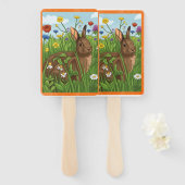 Every Bunny Loves Flowers Fächer (Vorne und Hinten)