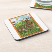 Every Bunny Loves Flowers Getränkeuntersetzer (Linke Seite)