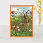 Every Bunny Loves Flowers Karte (Gelbe Blume)