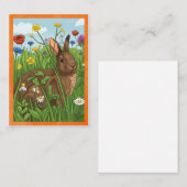 Every Bunny Loves Flowers Mitteilungskarte (Vorne/Hinten)