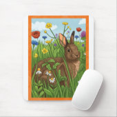 Every Bunny Loves Flowers Mousepad (Mit Mouse)