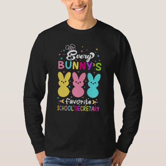 Every Bunny's Favorite School Secretary Religious  T-Shirt (Vorderseite)