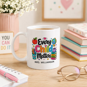 Every Child Matters Monogram Lehrer  Kaffeetasse