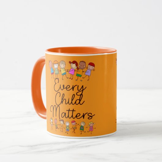 Every Child Matters Orange Awareness  Mug Tasse (Vorderseite Links)