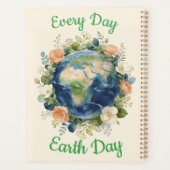 Every Day Earth Day Floral Wreath Earth Planer (Rückseite)
