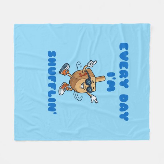 Every Day I'm Shufflin Fleece Blanket (Vorderseite (Horizontal))