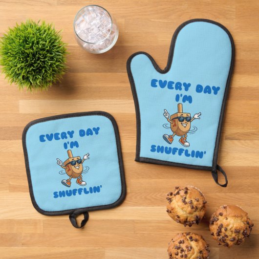 Every Day I'm Shufflin Pot Holder Set (Oben Unten)