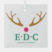 Every Day is Christmas Glass Ornament (Vorderseite)