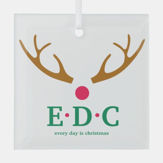 Every Day is Christmas Glass Ornament Aus Glas (Vorderseite)