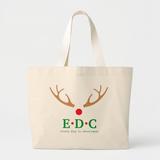 Every Day is Christmas Large Tote Jumbo Stoffbeutel (Vorne)