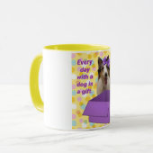 Every Day with a dog is a gift Tasse (Vorderseite Links)