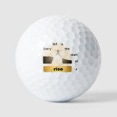 "Every Fall Is the Start of a Rise – Leap of Hope" Golfball (Vorderseite)