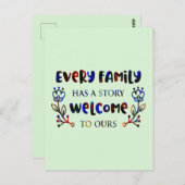 Every Family Has A Story Welcome to Ours, Family P Postkarte (Vorne/Hinten)