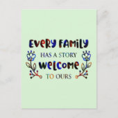 Every Family Has A Story Welcome to Ours, Family P Postkarte (Vorderseite)
