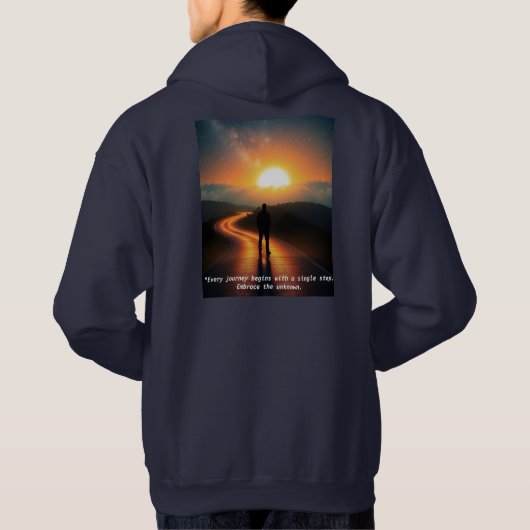 **"Every Journey Begins with a Single Step: Embrac Hoodie (Rückseite)