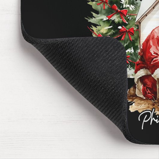 Every Knee Shall Bow Christian Jesus Merry Christm Mousepad (Ecke)