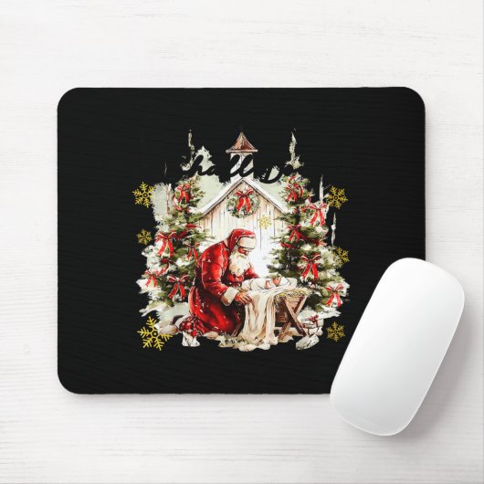Every Knee Shall Bow Funny Kneeling Santa Baby Jes Mousepad (Mit Mouse)