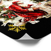 Every Knee Shall Bow Funny Kneeling Santa Baby Jes Poster (Ecke)