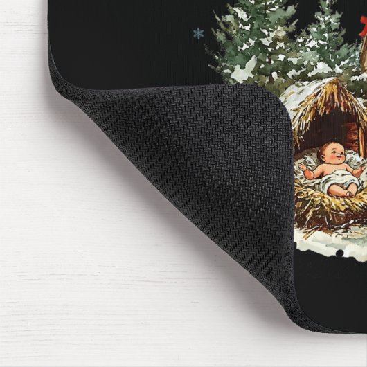 Every Knee Shall Bow Funny Nativity Scene Christma Mousepad (Ecke)
