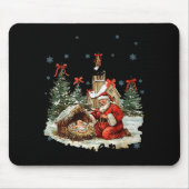 Every Knee Shall Bow Funny Nativity Scene Christma Mousepad (Vorne)