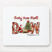 Every Knee Shall Bow Santa And Baby Jesus  Mousepad (Vorne)