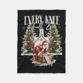 Every Knee Shall Bow Santa Christmas Nativity Scen Fleecedecke (Vorderseite)