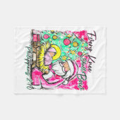 Every Knee Shall Bow Santa Christmas Nativity Scen Fleecedecke (Vorderseite (Horizontal))