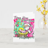 Every Knee Shall Bow Santa Christmas Nativity Scen Karte (Gelbe Blume)