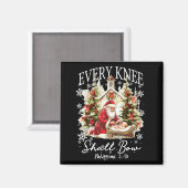 Every Knee Shall Bow Santa Christmas Nativity Scen Magnet (Vorderseite/Rückseite)