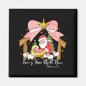 Every Knee Shall Bow Santa Christmas Nativity Scen Magnet (Vorne)