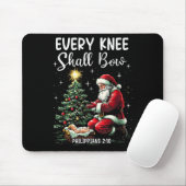 Every Knee Shall Bow Santa Christmas Nativity Scen Mousepad (Mit Mouse)